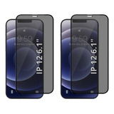 Kit 2 Pelicula Vidro 3d Privacidade Fosca Para iPhone -todos