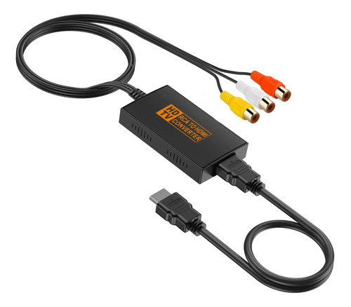 Convertidor Rca A Hdmi, Av A Hdmi, Adaptador Com Cvbs A Hdmi