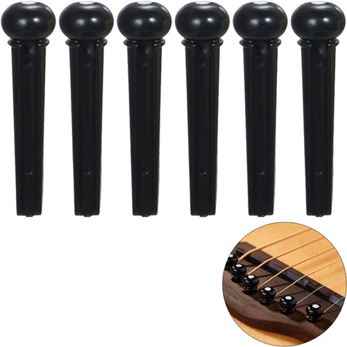 Pines Clavijas 6 Paq P/ Puente De Guitarra Repuesto Plastico