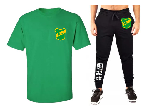 Conjunto Remera + Pantalón Jogging Defensa Y Justicia Escudo