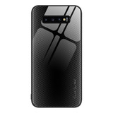 Funda De Teléfono De Vidrio Degradado Negro Para Samsung Gal