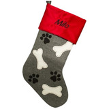 Bota Navidad Perro Cachorro Dog Mascota Huesitos +nombre 1p 