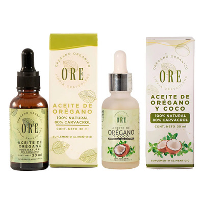 2 Aceites Orgánicos, Orégano Y Coco + Orégano 30 Ml C\u002Fu | Meses sin interés