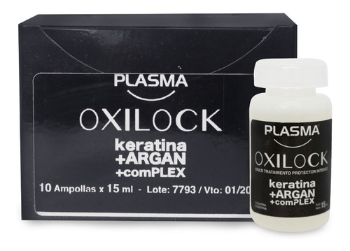 Ampollas Keratina + Argán + Complex Oxilock Plasma 15ml X10