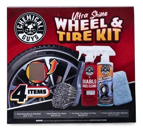 Kit De Limpieza Chemical Guys Ultra Shine Wheel & Tire Kit