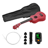 Funda Para Ukelele 21 Con Correa De Afinador Uke Carry, De C