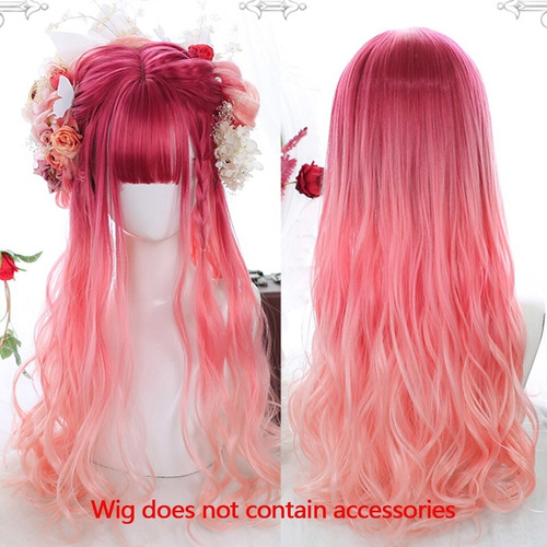 Meifan Long Ombre Colorido Cosplay Sintetico Lolita