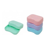 Set X 2 Jabonera Con Tapa Pastel De Plastico Colores Surtido