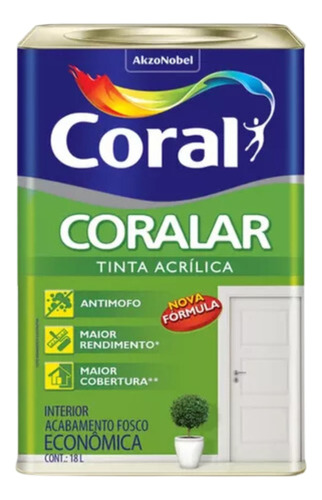 Tinta  Acrílica Coralar 18l Branco Gelo