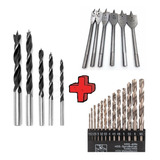 Set Mechas Pala X6 P/ Madera + Mechas P/ Acero 13 + Madera 5