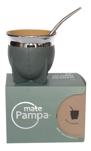 Mate Pampa Termico Camionero Con Bombilla