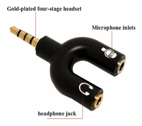 Divisor De Audio 3.5mm Para Audifonos Y Micrófono Calidad.