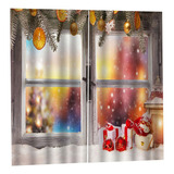 2 Waterproof Panels Christmas Curtains Curtains 2024