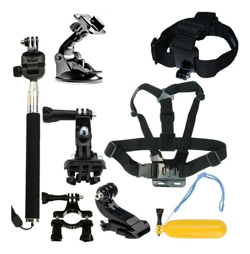 Kit 10 Accesorios Vstarcam Para Gopro Moto Casco Bici Autos