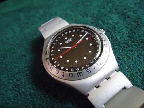 Swatch Swiss Reloj Vintage Retro De Aluminio Calendario