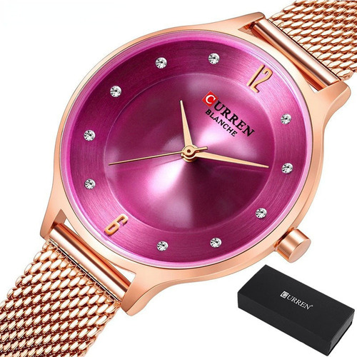 Reloj De Cuarzo Curren 9036 Con Correa De Malla Simple