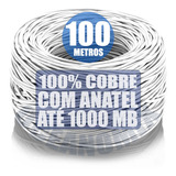 Cabo Rede E Cftv Cat5e Rj45 Branco Rolo 100m Internet Net