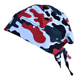 Gorro Médico Quirúrgico Hombre Camuflaje Rojo