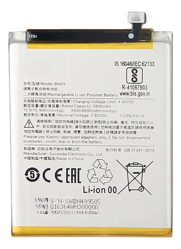Sobre + Bateria Para Xiaomi Redmi 7a - Bn-49