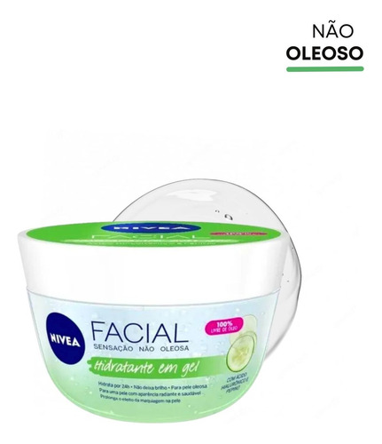 Hidratante Facial Gel Nívea Potinho Verde Não Deixa Brilho