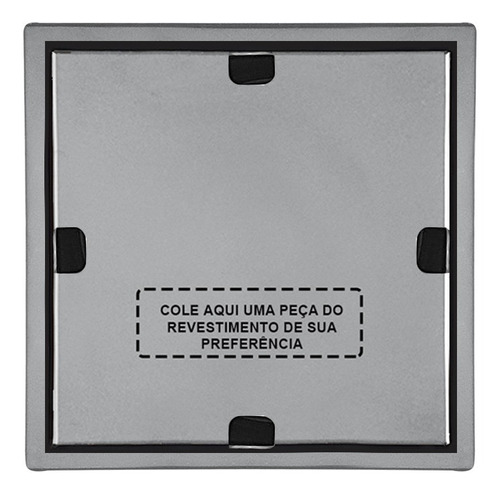 Ralo Quattro Oculto Inox 10x10 Cm