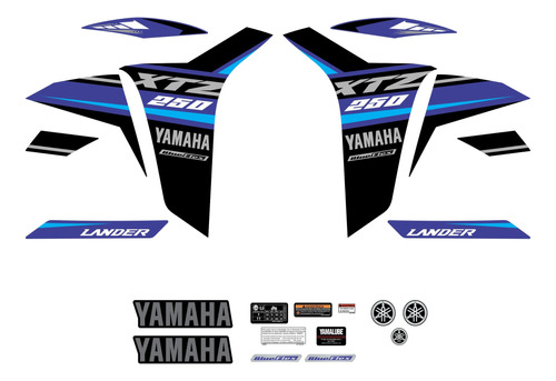 Kit Adesivo Emblema Faixa Yamaha Xtz 250 Lander 2023 2024