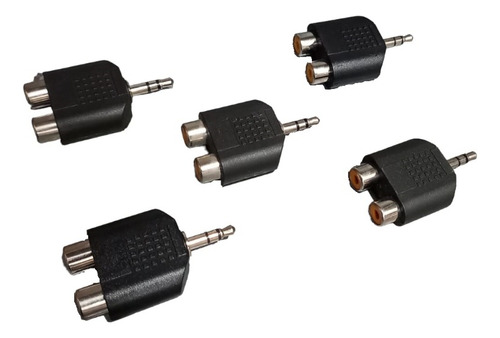 Adaptador Plug 3.5 Mm Extereo A 2 Jack Rca Ad-138 (5 Piezas)