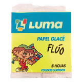 Papel Glacé Luma Fluo X 5 Papelitos 10 Unidades