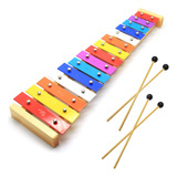 Celemoon Glockenspiel De Xilofono De Madera Natural De 15 To