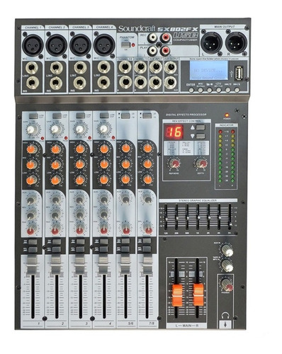 Mesa De Som Soundcraft Sx802fx Usb Sx 802 Fx Garantia - Loja