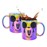 Taza Disney Mickey Mágica Iridiscente Grande Para Café 340ml