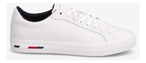 Tenis Tommy Hilfiger Vulc Modern Leather Blanco - Original