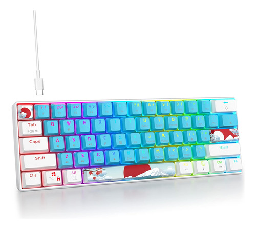 Fogruaden 60% Mechanical Keyboard, 61 Keys Gaming Keyboar Aa