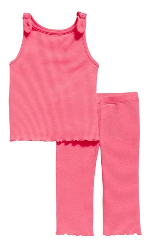 Polera Niña Old Navy & Tipo Cropped Flared Calzas Set Rosa