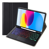 Funda Funda Teclado Touchpad Iluminado Rgb Para iPad 10th 20