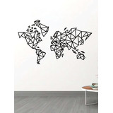 Viniles Decorativos Vinil Pared Mapa Del Mundo Geometrico