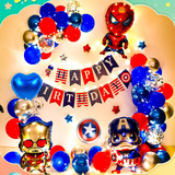 Globos De Cumpleaños Kit De Decoracion Fiesta Spiderman