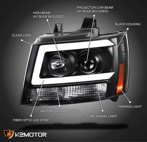 Faros Delanteros Led Chevrolet Tahoe 2007-2013 Foto 3