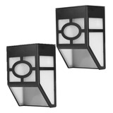 Luminaria Solar Arandela Parede Kit 2 Uni Balizador Spot Led