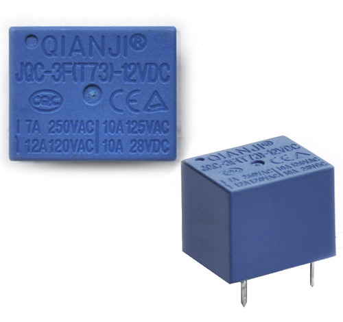 10 Unidades Rele 5 Pines 12v/dc 10a Jqc-3f(t73)-12vdc Qianji