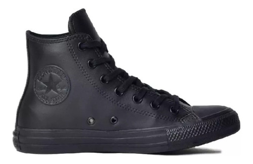 Tenis Converse All Star Original  Monochrome Preto Couro 