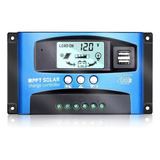 Powmr 30a 12/24v Mppt Solar Charge Controller Dual Usb