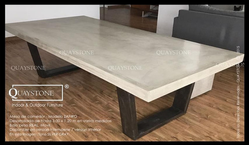 Mesa Comedor Diseño - Marmol Pata Madera Exterior Silestone 