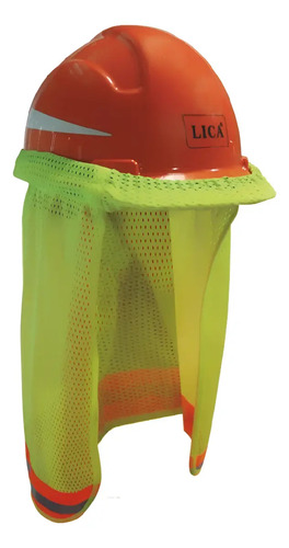 Cubre Nucas Color Naranja Y Limón Para Casco