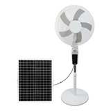Ventilador Con Panel Solar Recargable Luz Led Control Remoto