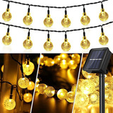 100 Led Bola De Cristal Lámpara Solar Decoración De Navidad