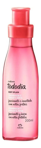 Body Splash Frambuesa Y Pimienta Rosa Tododia Natura 200ml