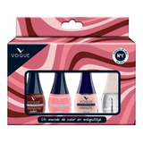 Vogue Fantastic Color 4 Esmaltes 10 Ml Mas Brillo Color Rojo