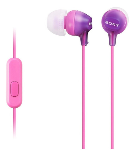 Audífonos Sony Internos Y Funcion Manos Libres- Mdr-ex15ap Color Púrpura
