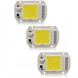 Pack 3 Cob Led 50w Smart Driver Para Proyectos Diy Reparar